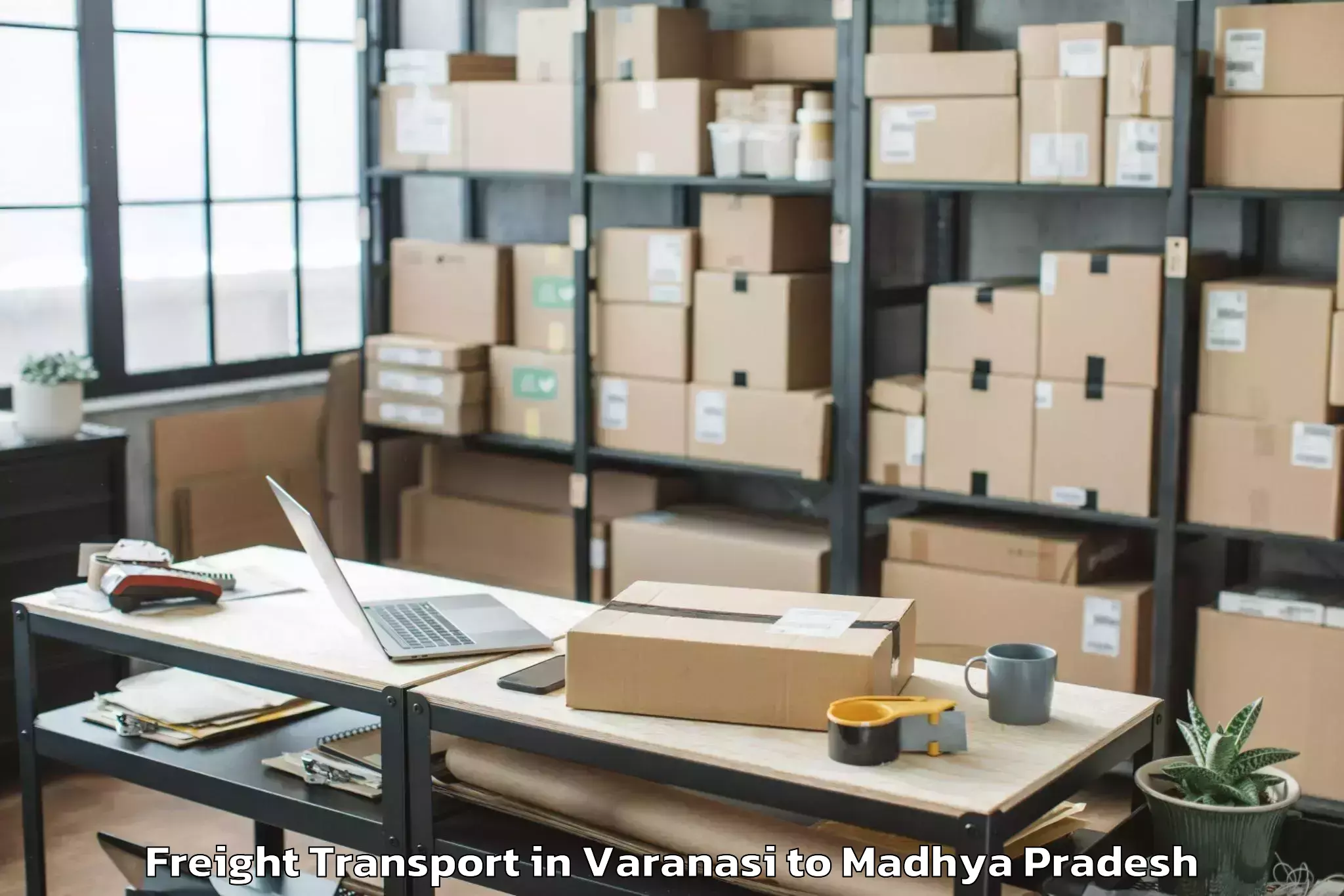 Professional Varanasi to Mhow Freight Transport